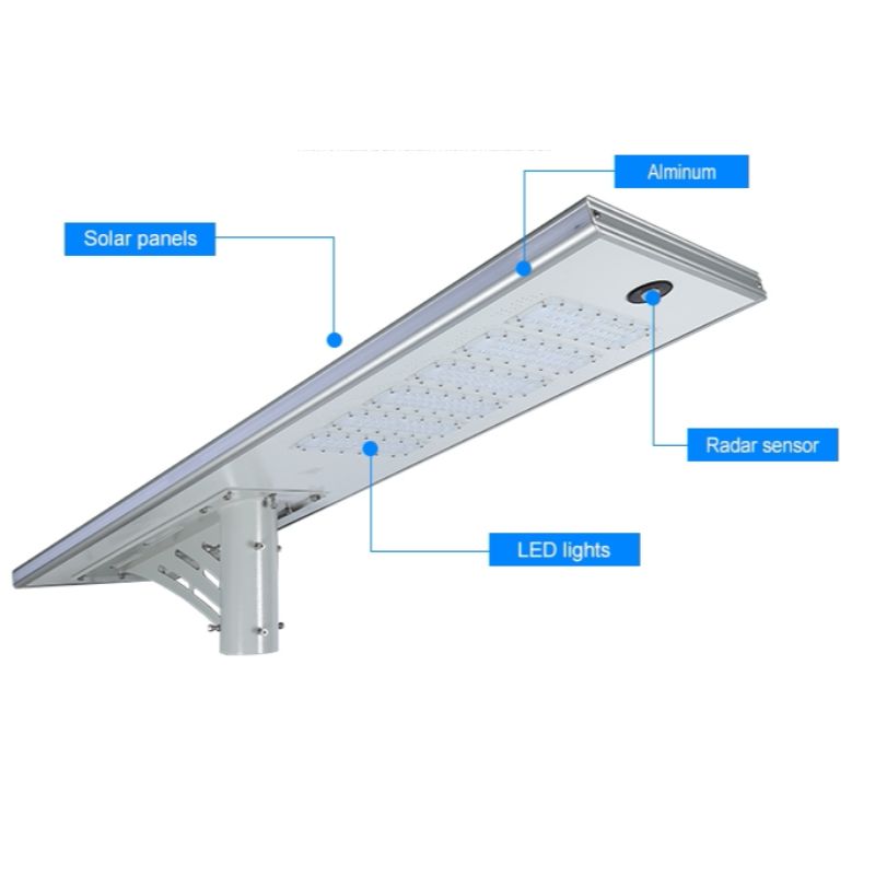 30w 60w 80w 100w đèn đường năng lượng mặt trời