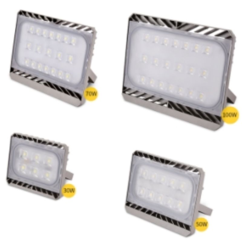 Chất lượng cao Mát Trắng Trắng Nhôm chống nước ngoài trời 30W 50W 70W 100W Đèn lũ